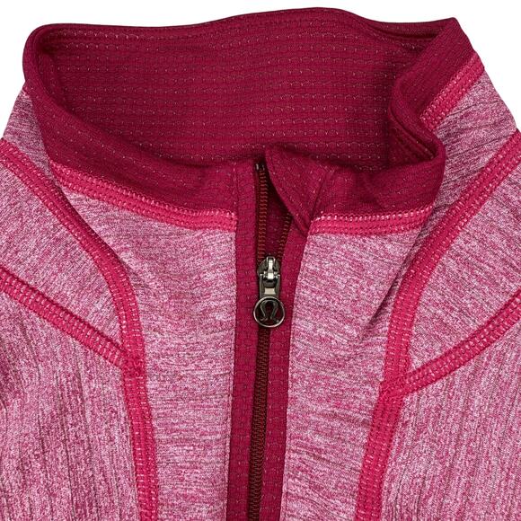 LULULEMON Run For Gold 1/2 Zip Size 4 Heathered Bumble Berry - Picture 10 of 13